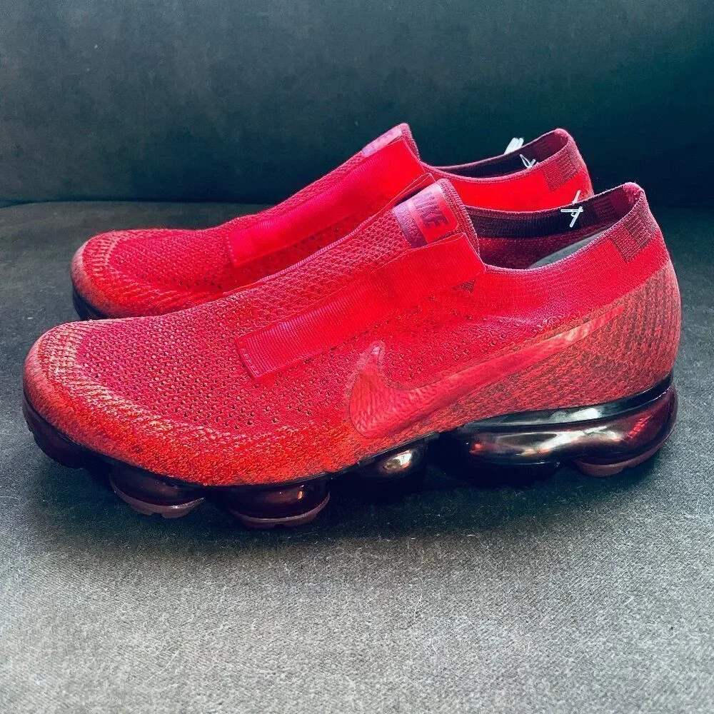 Nike Air VaporMax Moc 2 iD factory custom Red LaceLess Women's 10 US 42 EUR - Picture 3 of 9